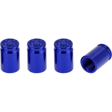 4 x Elegant Blue Ball Shaped Aluminium Tyre Valve Caps 7 x 16.5 mm Tyre Valve Dust Cover (1/5)