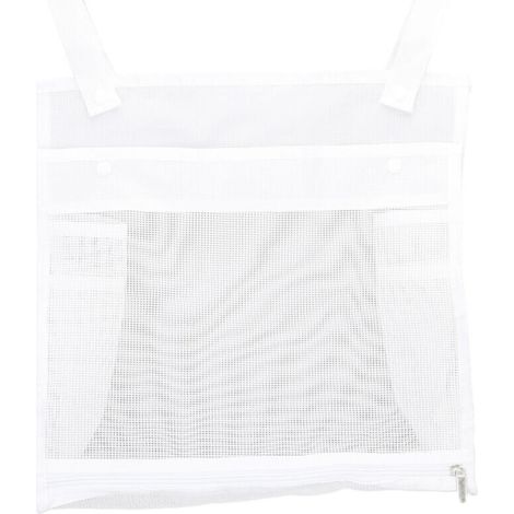 Organisateur de Jouets de Bain pour Enfants avec Filet - Grand Sac de Rangement Étanche à Fermeture Éclair - Blanc (1/5)