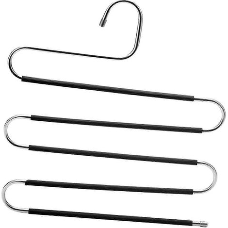 organisateurs de placard cintres tiroir de chambre pantalons Argent-Black (1/5)