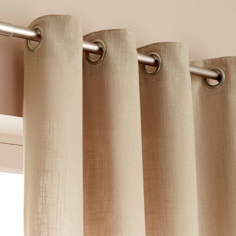 Rideau tamisant 100% coton flammé 140x250cm (1/3)