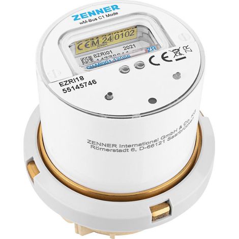 Compteur à eau radio à capsule Zenner Minomess BR M66 x 1 V2 30°C 2,5 R40V 325 RK ZR, wireless M-Bus