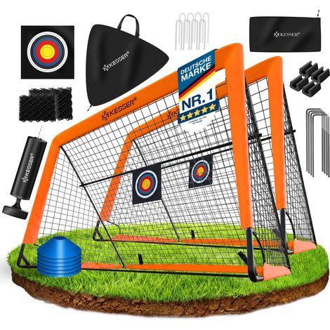 KESSER® Porte da calcio, set da 2, per bambini - arancione