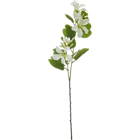 Bauhinia Orchid Spray (Single Stem Flower) - Plastic - Height 87 cm - Cream