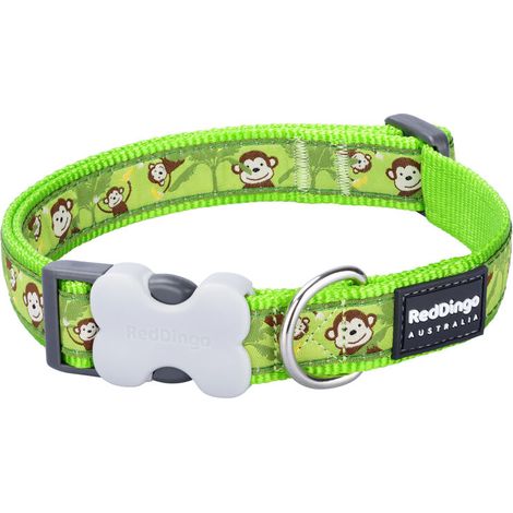 Collar para Perro Red Dingo STYLE MONKEY LIME GREEN 15 mm x 24-36 cm (1/2)
