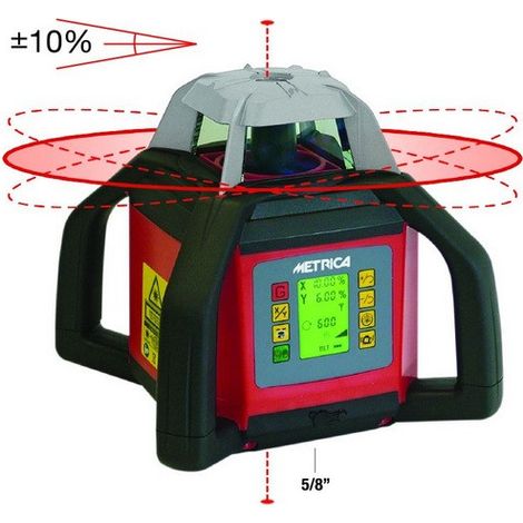 Metrica – Laser rotatif Incligrad 2 – Portée 500 m – Classe de laser 2 – Précision ± 3 mm / 30 m – Autonomie 30 heures – Étanchéité IP 54 (1/5)