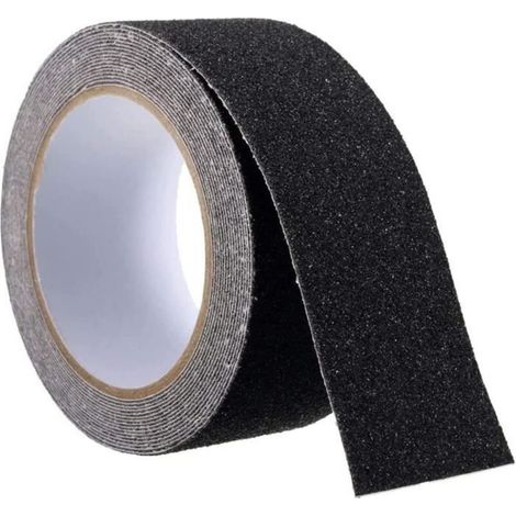 Ruban Adhésif Antidérapant - Noname - 5M x 10CM - PVC - Noir - Multi-usages (1/4)