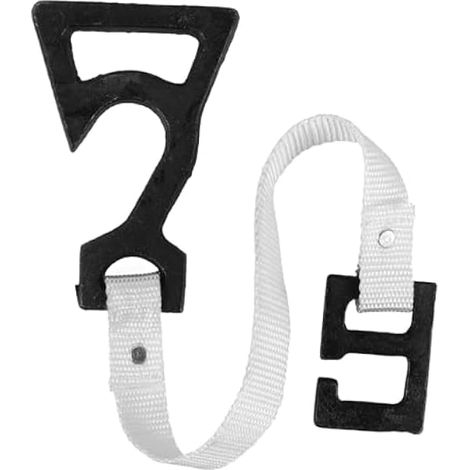 Crochet de Fixation en Fonte Blanche pour Tuyau et Rallonge Électrique Design Ergonomique et Fonction Polyvalente pour Rangement Extérieur Sécurisé (1/5)