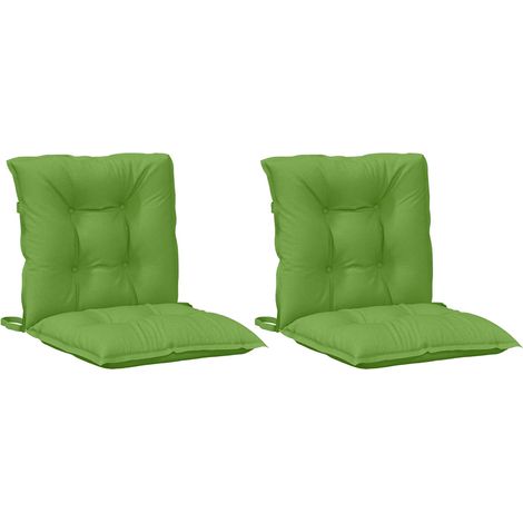 Maison Exclusive - Cuscini Sedia Schiena Bassa 2 pz Verde Mélange 100x50x7 Tessuto (1/5)