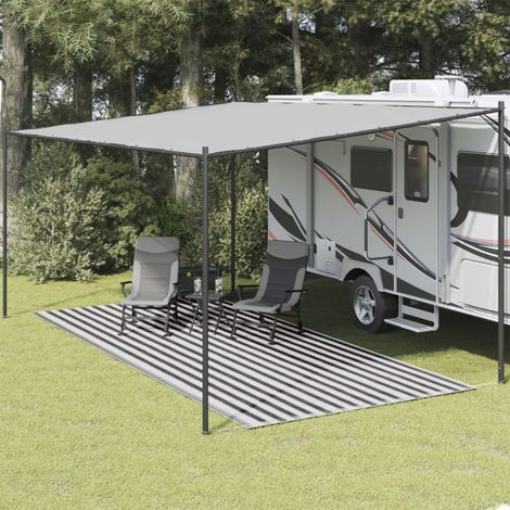 Tappeto da Tenda 250x500 cm Antracite e Bianco