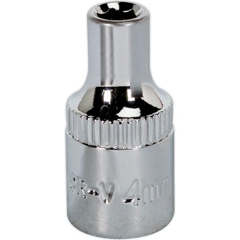 Sealey SP1404 Premier Fully Polished Socket 1/4""Sq Drive 4mm