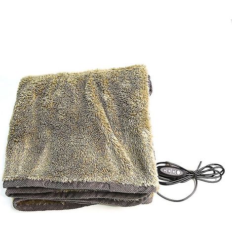 Couverture chauffante électrique d'hiver en flanelle chaude USB 5V pour voiture, couverture pour les genoux, châle chauffant, protection contre le froid-- (1/4)