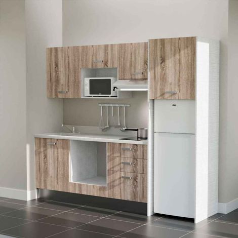 Kochnischen K37L - 240 cm - Holz - Snova - Spüle links + Haushaltsgeräte weiß (1/4)