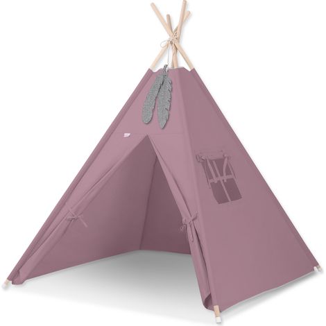 Tipi-Zelt für Kinder + Federanhänger - Retro Pink (1/5)