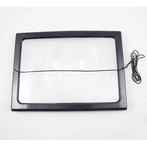 A4 Pleine Page Loupe de Lecture Loupe avec 4 LED Lampe Lentille de Grossissement 3X