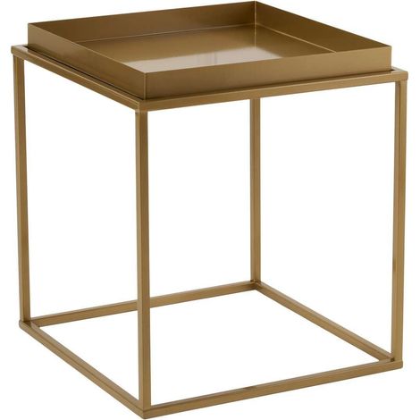 Metall-Couchtisch "Koala" 45 x 45 x 52 cm - Gold