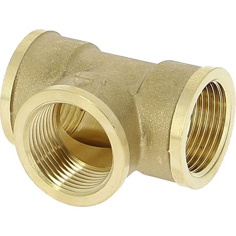 Anquier – Té laiton femelle 3/4" (20/27) – Raccord radiateur pour installation sanitaire – Étanchéité avec ruban téflon – Compatible chauffage