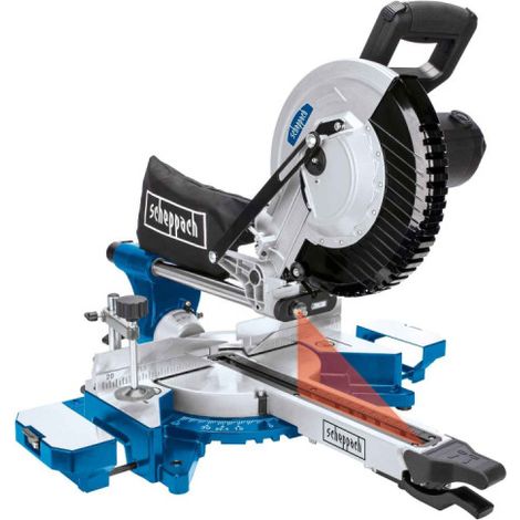 Scie à onglet radiale SCHEPPACH – 2000W – Largeur de coupe 340mm – Hauteur de coupe 90mm - Laser intégré - Éclairage LED - KAP254PRO (1/4)