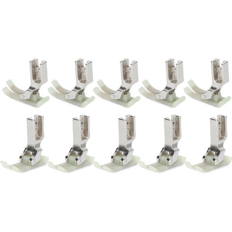 10Pcs Presser Foot Industrial Sewing Machine Flat Car Stainless Steel Plastic Supplies MT‑18 (1/5)