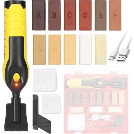 Reparaturwachs-Set für Parkett- und Laminatböden sowie Holzmöbel – Schmelzwachs, Hartwachs und Kratzerreparatur (1/5)