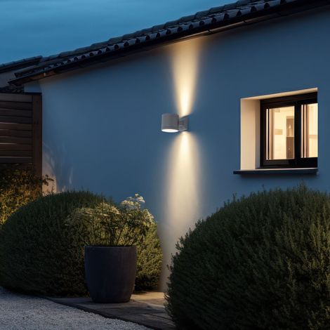 Spot mural extérieur IP 54 UP & DOWN lampe aluminium verre pression Kanlux 07083