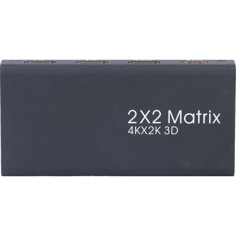 Commutateur multimédia HD 2x2 compatible 4Kx2K à 30 Hz, répartiteur 3D 1080p avec télécommande infrarouge, prise UE 100-240 V (1/5)