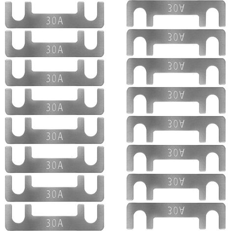 16 x Car Flat Fuse Strip Fuses for Auto Fuses 30A 40A 50A 60A 70A 80A 100A 110A 125A 150A for Auto/Truck/RV/Truck/Motorcycles (50A) (1/5)