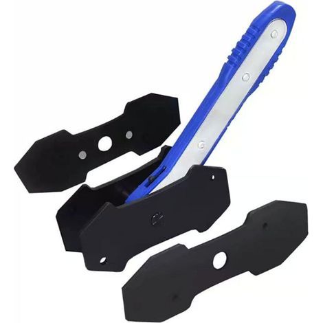 Outil d'étrier de frein à cliquet, tige de poussée de piston de frein pneumatique rotative à 360°, outil de clé à cliquet pour piston de frein, tige de poussée de piston de frein à cliquet (bleu) (1/5)