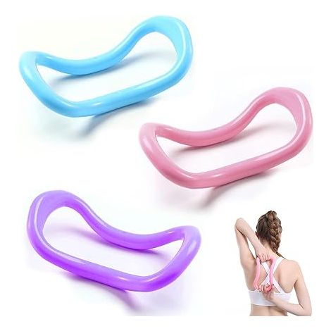 3 Pièces Yoga Cercle Anneau de Massage Yoga Pilates Cercle Anneau de Pilates Anneau D'étirement de Fascia pour Étirement Cuisses Abdominaux Jambes (1/4)