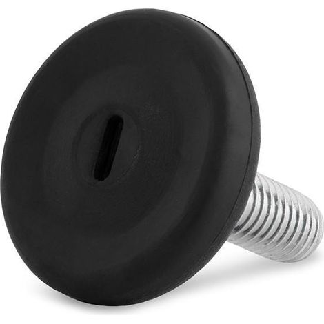 pie nivelador antideslizante tini m8 ø30 acero-plástico acabado zincado-negro (1/2)