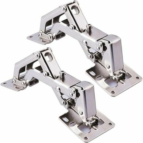 2 x stainless steel folding hinges for adjustable kitchen cabinets 130-175 degrees hinge (1/5)