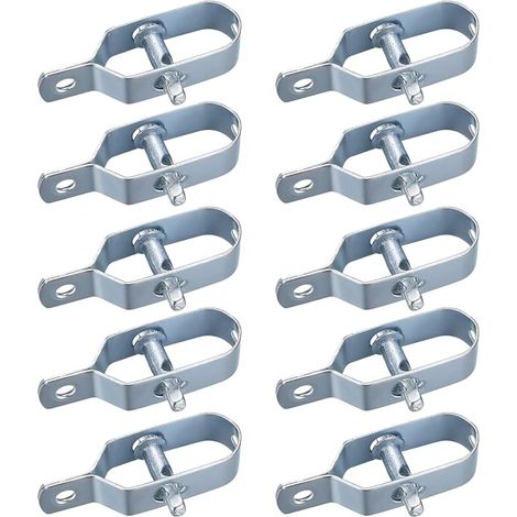 10 Pièces Tendeur Grillage, Tendeur de Clôture, Tendeurs à Fil Barbelé, Kit de Connecteurs Tendeur de Corde pour Fil de Tension (Couleur argent) (1/5)