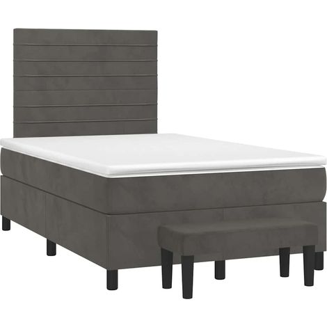 Maison Exclusive - Boxspringbett mit Matratze Dunkelgrau 120x190