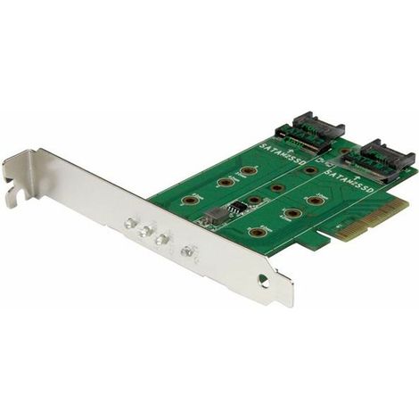 StarTech.com 3 Port M.2 SSD (NGFF) Adapterkarte - 1x PCIe (NVMe) M.2, 2x SATA III M.2 - PCIe 3.0