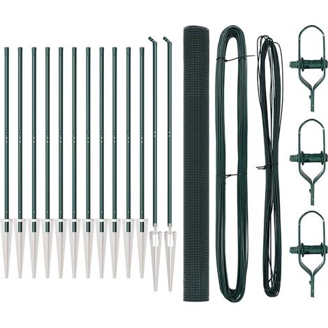 Maison Exclusive - Schweißdrahtzaun mit Spikes 25 x 1,5 m (B x H)