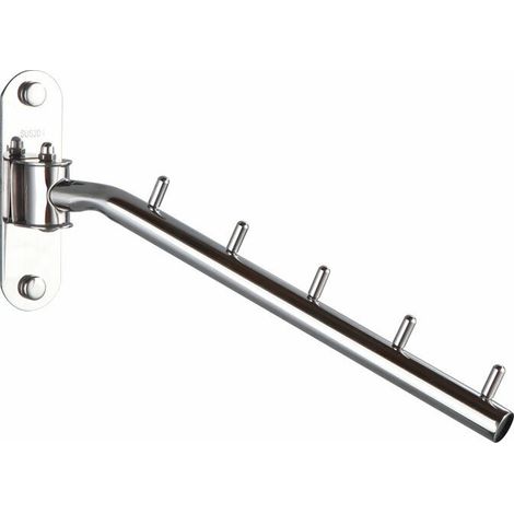 Appendiabiti da parete in acciaio inossidabile, asta appendiabiti da parete, pieghevole, ventilatore da parete - gancio girevole salvaspazio per cappotti/guardaroba