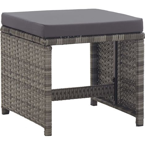Maison Exclusive - Sgabelli da Giardino 2 pz con Cuscini in Polyrattan Antracite