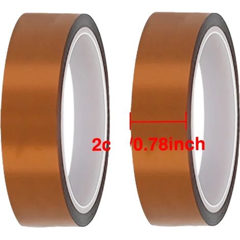 Nastro riscaldante, senza residui, resistente alle alte temperature, 20 mm x 33 m x 2 pezzi (1/2)