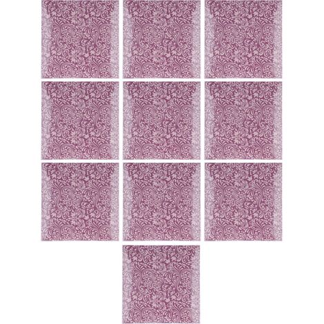 de 10 stickers muraux rétro 20x20cm à poser soi même pour