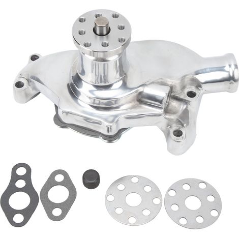 Pompe à eau courte à grand Volume en aluminium, grand débit pour SBC V8 283 327 350 1955 à 1985, polissage (1/5)