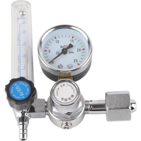 Débitmètre Régulateur Argon CO2 MIG TIG Manomètre Soudeuse Pièces Détendeur Flux Gaz (1/5)