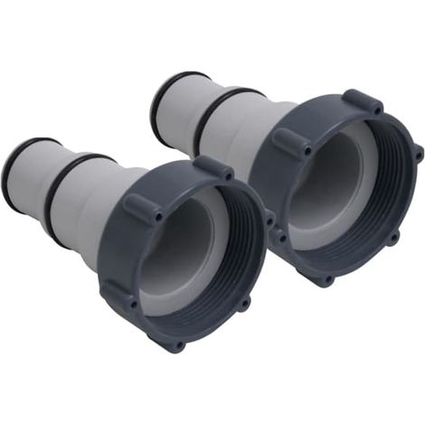 Adaptateurs pour tuyau de piscine vidaXL, lot de 2 en plastique (1/5)
