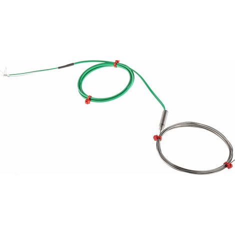 Thermocouple type K Ø 1mm, L 2m, +1100°C max à Câble ( Prix pour 1 ) (1/3)