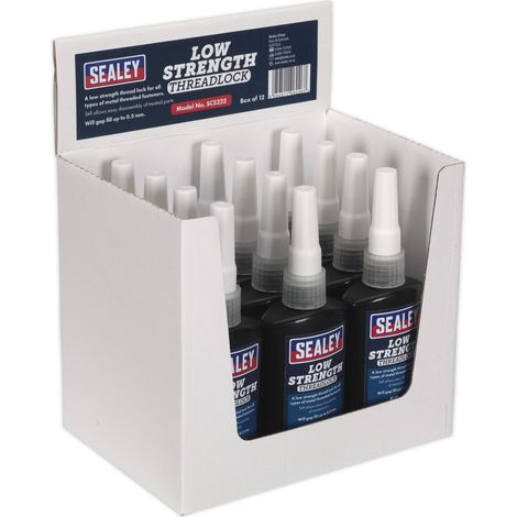Sealey Low Strength Thread Lock 50ml - Pack of 12 SCS222 (1/3)