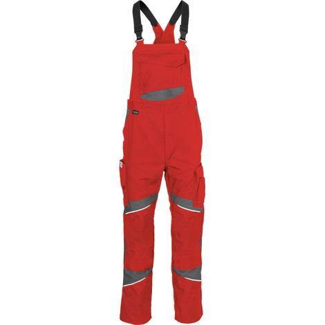 Kübler Latzhose ACTIVIQ cotton+ 3450 mittelrot/anthrazit Gr. 106 (1/2)