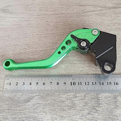 Poignée d'embrayage en alliage d'aluminium modifiée pour moto Kawasaki ZX6R 636 ZX9R Z1000 Z800 (tige courte verte) (1/4)