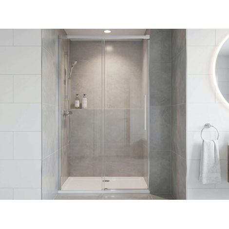 Gelco Lux - Porte per doccia da 120 cm, vetro trasparente/cromo GU1212CH (1/5)