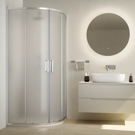 Box doccia semicircolare 80x80cm vetro 6mm opaco Aruba (1/4)