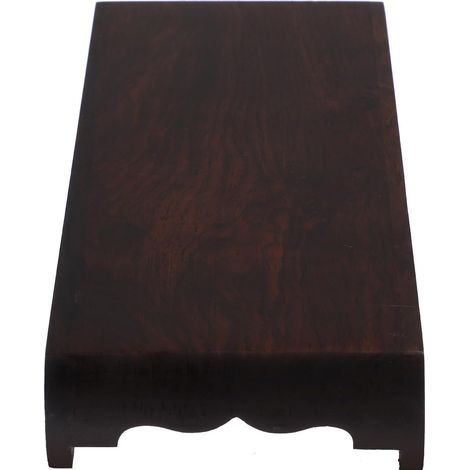 Support pour Bonsaï en Bois, Socle Noir Rustique, Stable (1/5)
