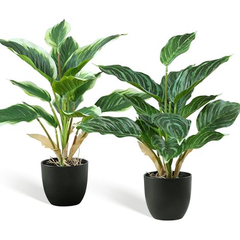 2 Pièces Plantes Artificielles Interieur 42 cm Petite Plante (1/5)