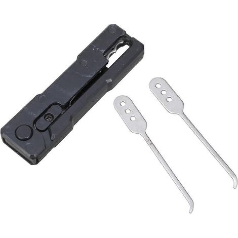 Ensemble d'outils multifonctions en acier inoxydable pour crochetage de serrures avec crochet à râteau, destiné aux serruriers professionnels. (1/5)